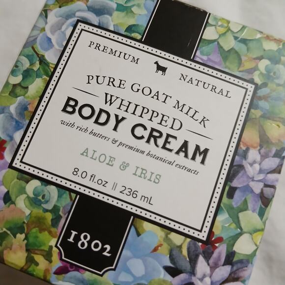 BEEKMAN 1802 Pure Goat Milk Whipped Body Cream Aloe & Iris 8oz New/Sealed - Picture 6 of 7